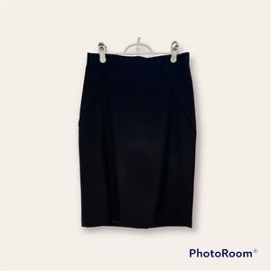 Black Wool Pencil Skirt Work Suit Separates Size 4